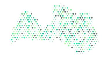 Noktalı desenli Letonya haritası