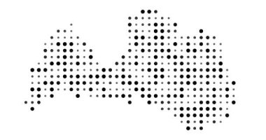 Noktalı desenli Letonya haritası