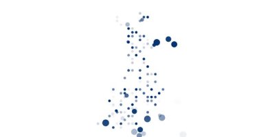 Finlandiya Haritası Çember Canlandırmasında Görünür