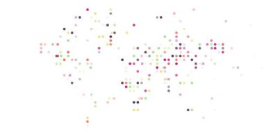 Canlandırılmış Renkli Noktalar Dünya Haritasını Şekillendiriyor