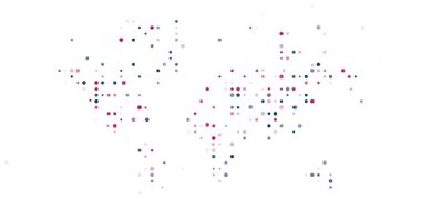 Üretken Düşen Noktalar Dünya Harita Sanatı