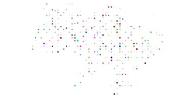 Renkli Noktalarla bestelenmiş Ukrayna Ana Hattı