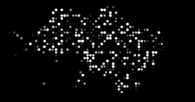 Düşen Noktalardan Yapılan Soyut Ukrayna Haritası