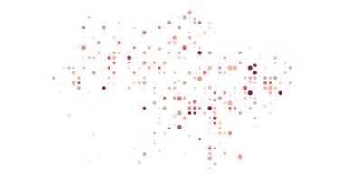 Renkli Noktalar Tarafından Oluşturulan Dijital Ukrayna Haritası