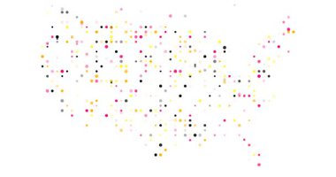 Düşen Noktalar Amerika Haritası