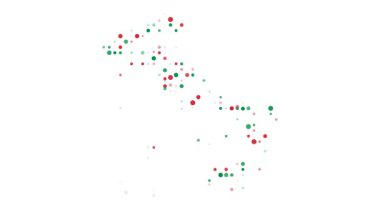 Düşen Noktalar İtalya 'nın Haritasını Gösteriyor