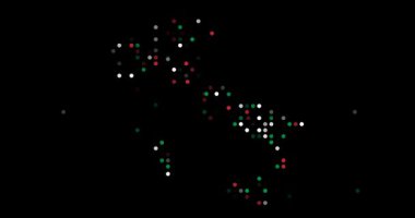 Renkli İtalya Nokta Silüeti Canlandırması