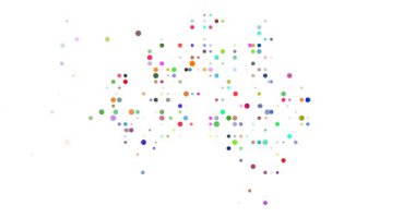 Avustralya Şekli Düşen Çemberlerden İnşa Edildi