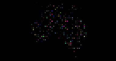 Avustralya Düşen Renkli Noktalardan Kurulmuştur