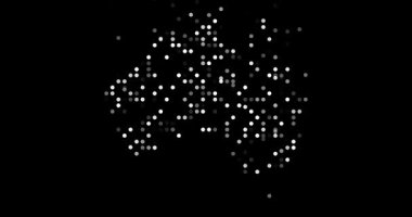 Parçacıklar halinde Avustralya 'nın Canlandırılmış Şekli