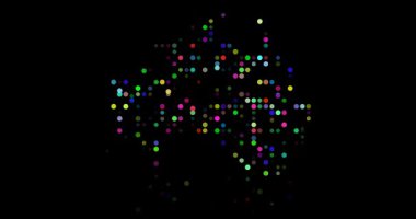 Dairesel Canlandırmadaki Dijital Avustralya Haritası