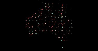 Düşen Noktalar Avustralya Haritasını Göster