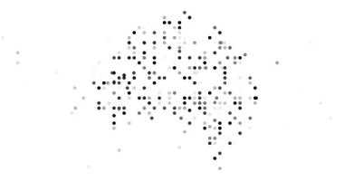 Düşen Noktalar Avustralya Haritasını Göster