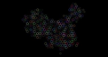 Çin Dot Izgara Soyut Canlandırması