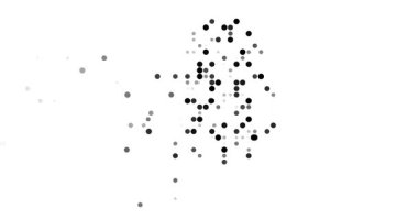 Kore Haritasının Soyut Nokta Izgara Canlandırması