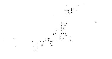 Düşen Parçacıklar tarafından oluşturulan Japonya Şekli