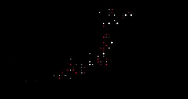 Düşen Parçacıklar tarafından oluşturulan Japonya Şekli