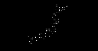 Japonya Haritasının Yaratıcı Çember Canlandırması