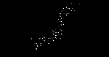 Noktalardan Yapılmış Animasyon Japonya Haritası