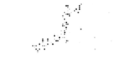 Düşen Parçacıklar tarafından oluşturulan Japonya Şekli
