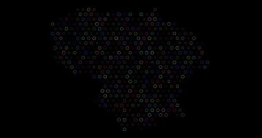 Soyut Dot Matrix Litvanya Haritası