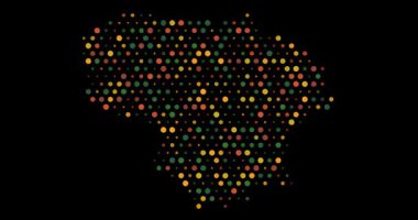 Soyut Dot Matrix Litvanya Haritası