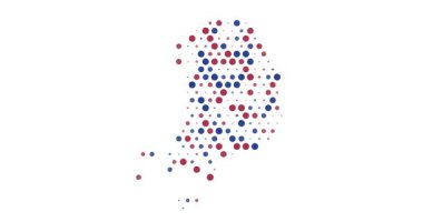 Dijital Noktalar Güney Kore Haritası Oluştur