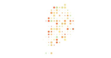 Güney Kore Haritasının Teknoloji Dot Sanatı