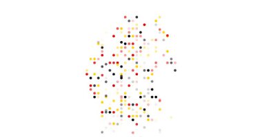 Renkli Noktalı Alman Silueti