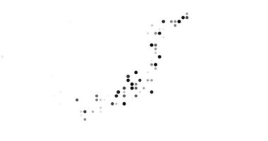 Japonya Haritasının Yaratıcı Çember Canlandırması