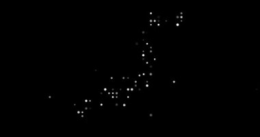 Düşen Çemberlerle Japon Haritası Canlandırması