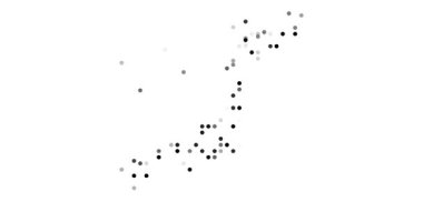 Noktalardan Yapılmış Animasyon Japonya Haritası