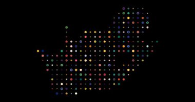 Soyut Güney Afrika Çember Ağ Canlandırması