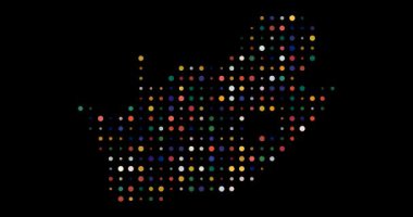 Soyut Güney Afrika Çember Ağ Canlandırması