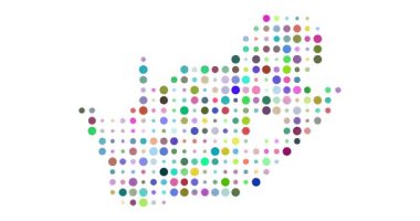 Soyut Güney Afrika Çember Ağ Canlandırması