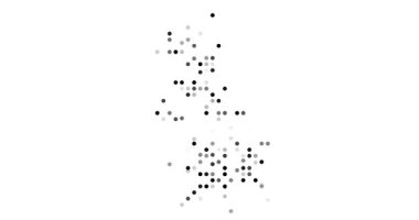 Düşen Daireler Birleşik Krallık Harita Siluetini Göster