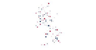 Düşen Daireler Birleşik Krallık Harita Siluetini Göster