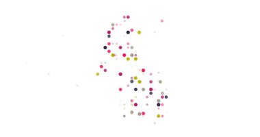 Düşen Daireler Birleşik Krallık Harita Siluetini Göster