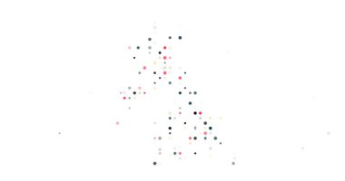 Düşen Daireler Birleşik Krallık Harita Siluetini Göster