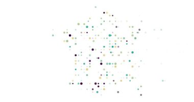 Hareket Noktalarında Dijital Fransa Silueti