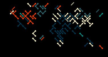 Çapraz Akışı Olan Bağlı Dünya Haritası