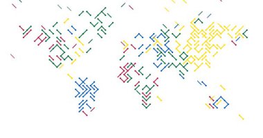 Çapraz Hareketli Soyut Izgara Dünyası