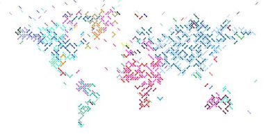 Çapraz Hareketli Soyut Izgara Dünyası