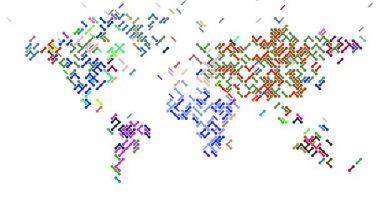 Çapraz Akışı Olan Bağlı Dünya Haritası
