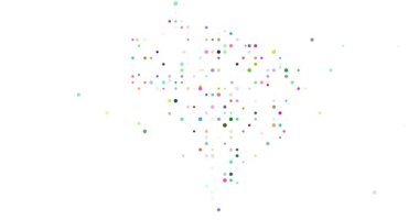 Brezilya Silueti Animasyon Noktası Akışıyla