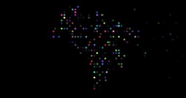 Brezilya Haritası Düşen Noktalar Tarafından Şekillendirildi