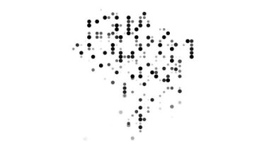 Brezilya Haritası Düşen Noktalar Tarafından Şekillendirildi