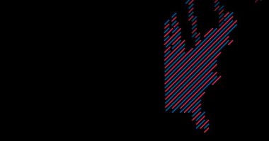 Hareketli çizgilerden üretici ABD haritası. Amerikan Haritasının Karmaşık Yapısı                                        