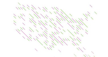 Hareketli çizgilerden üretici ABD haritası. Amerikan Haritasının Karmaşık Yapısı                                        