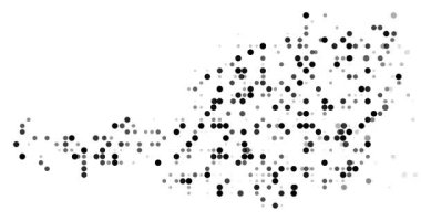 Avusturya Ülke Haritası Düşen Noktalardan Yapıldı